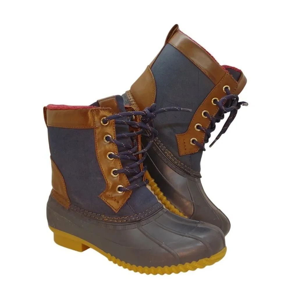 Tommy Hilfiger Roberta Dark Blue Duck Boots - Women's 7M - NEW